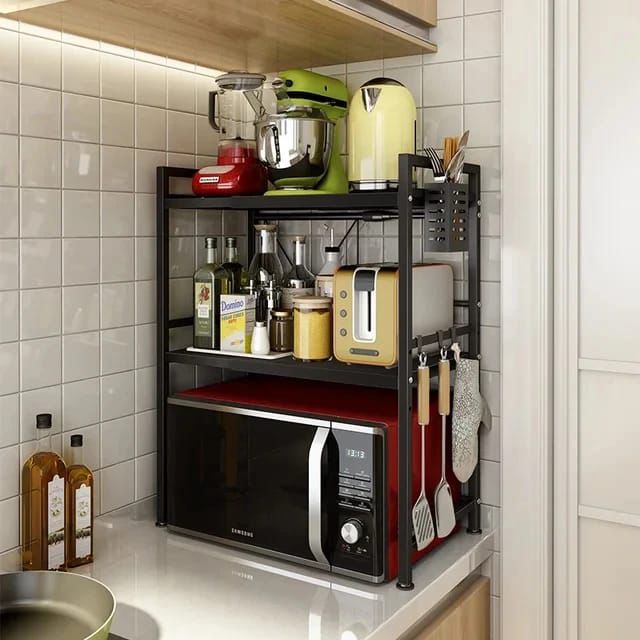 2Tier Heavy Duty Telescopic Adjustable Microwave stand