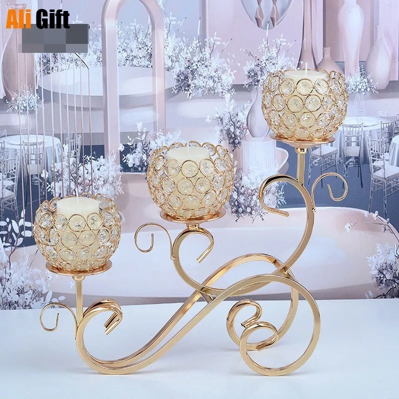 Three arms metal Candle Holder