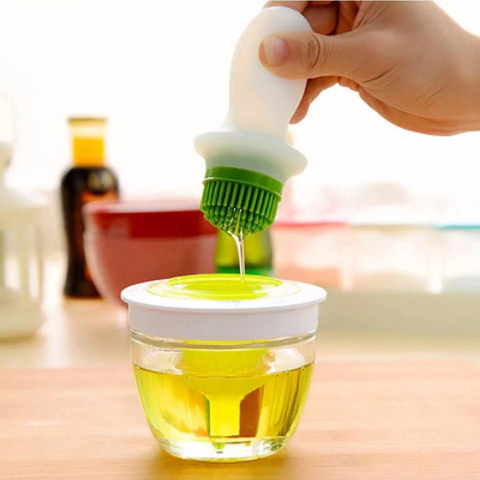 Chef Basting or silicon brush with glass bowl 200 ml