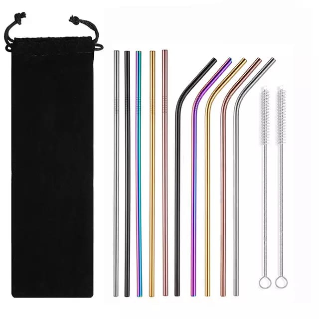 *100% FOOD GRADE STAINLESS STEEL REUSABLE STRAWS