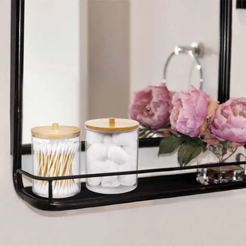 *Acrylic Qtip storage jar/ cotton buds / earbuds jars