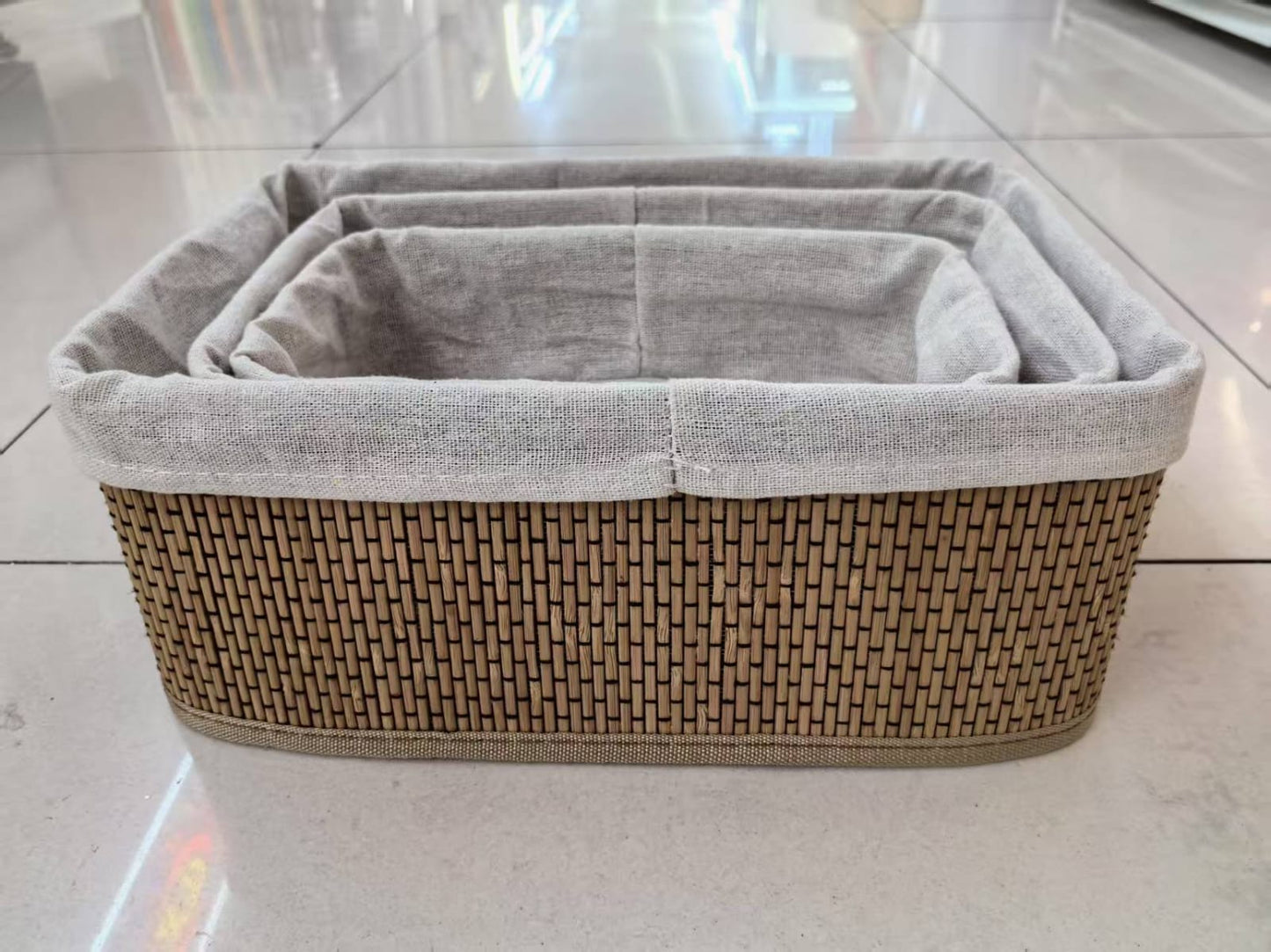Organising wicker basket