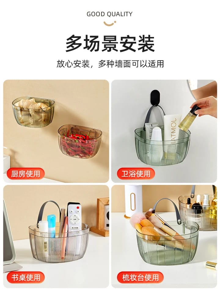 Large Capacity Wall-mounted Storage Basket Onion Garlic Kitchen Office Bathroom Storage Basket