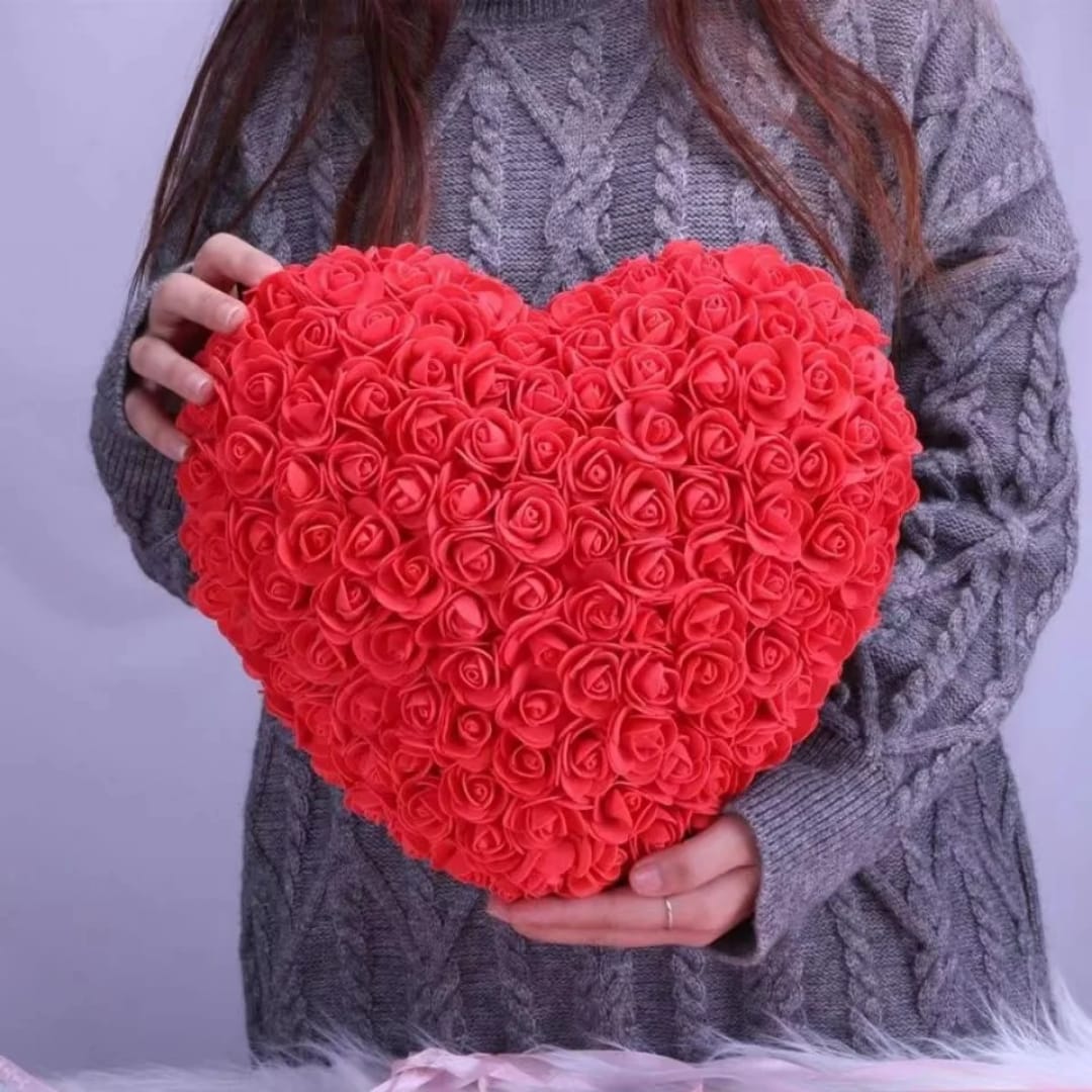 25cm Heart Roses Artificial Flowers Decoration Gifts Romantic Artificial Rose