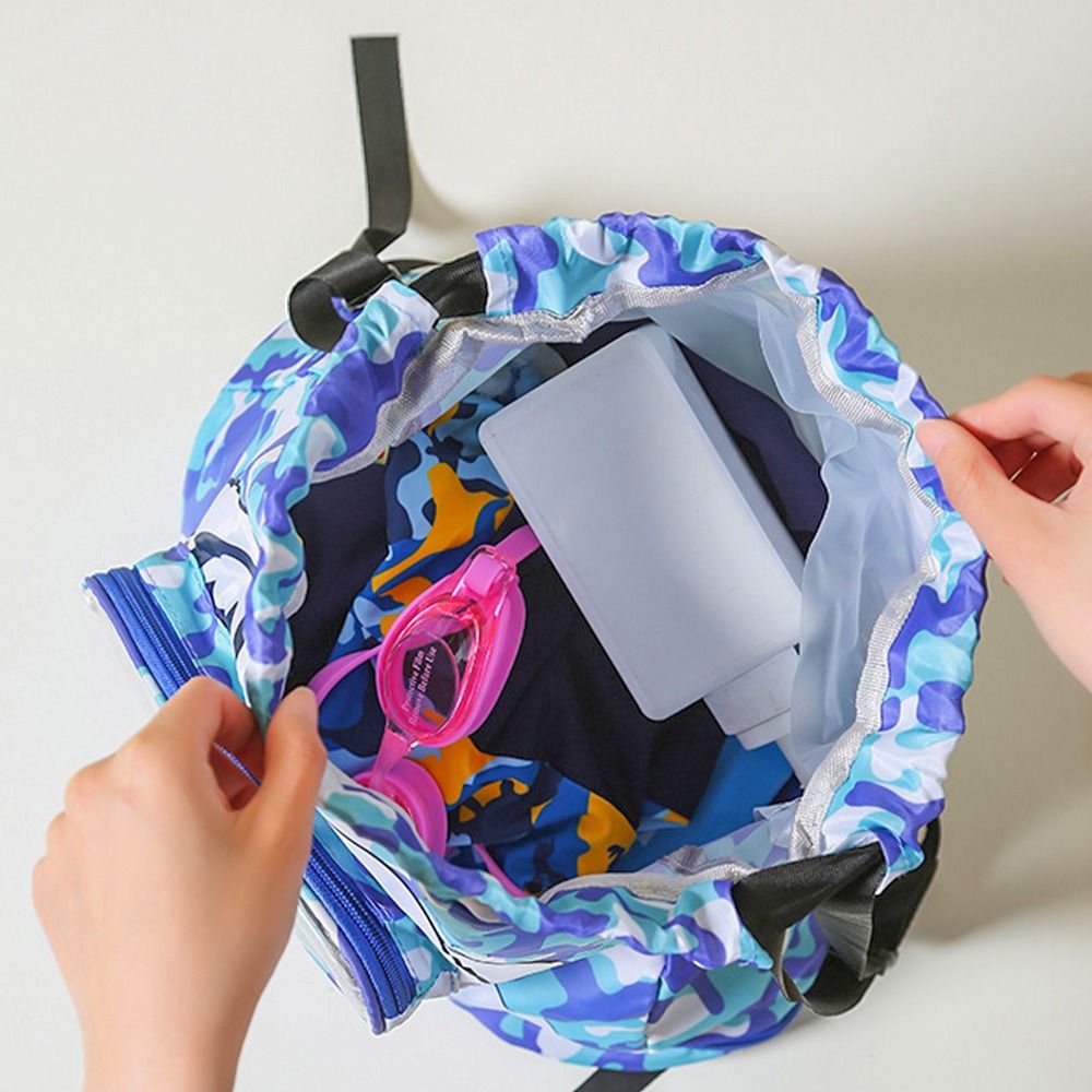 Kids swimming bags with goggles slot and shoe compartment