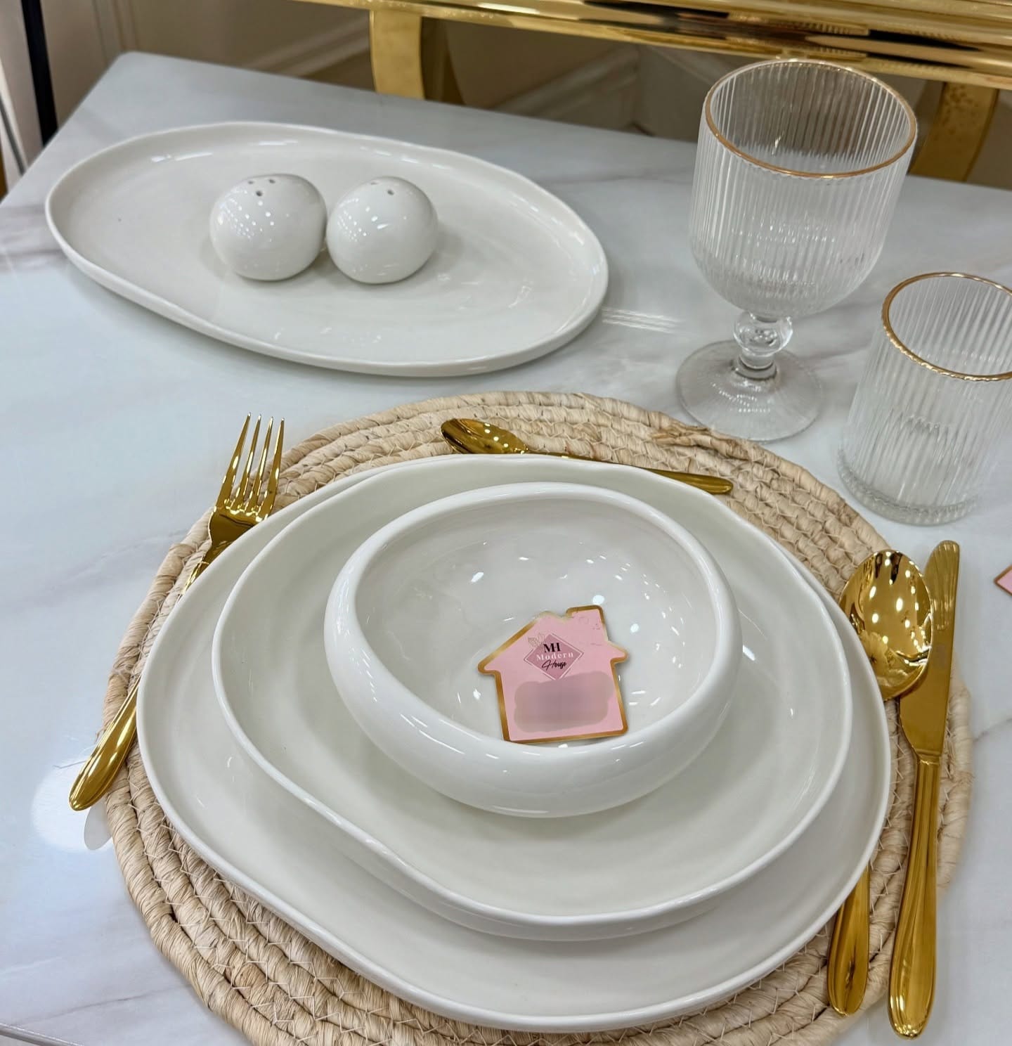 Elegant European Double Glaze Porcelain Dinner set