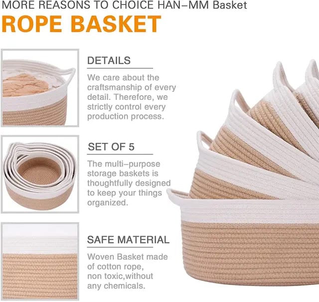 Cotton rope basket
