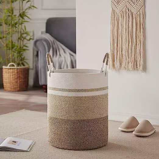 Wooven decorative laundry/toys basket