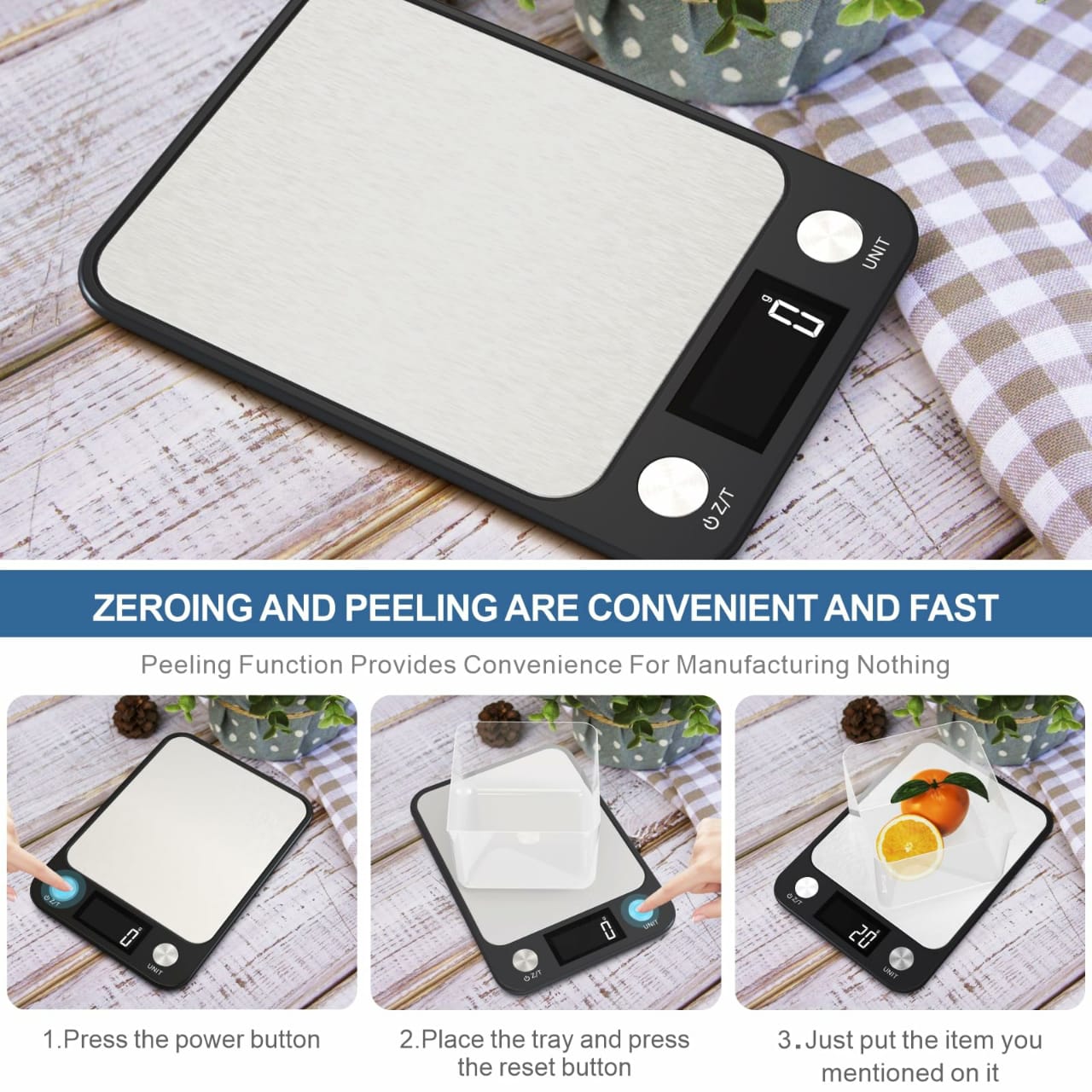 Updated Kitchen Scale, Large Weighing Panel
