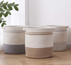 Woven multipurpose laundry basket