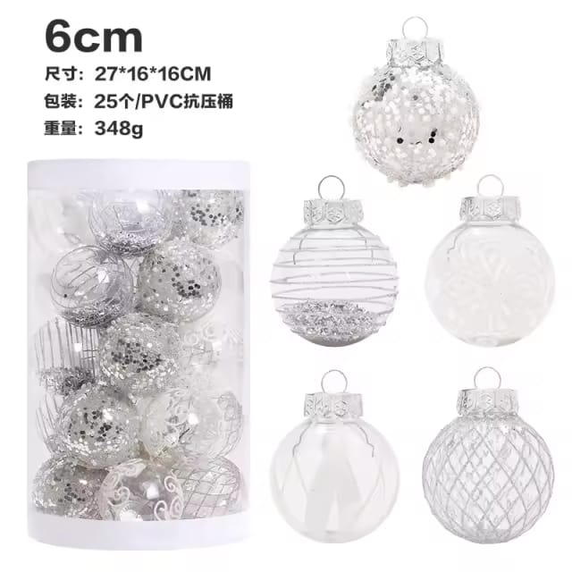 25pcs Christmas baubles