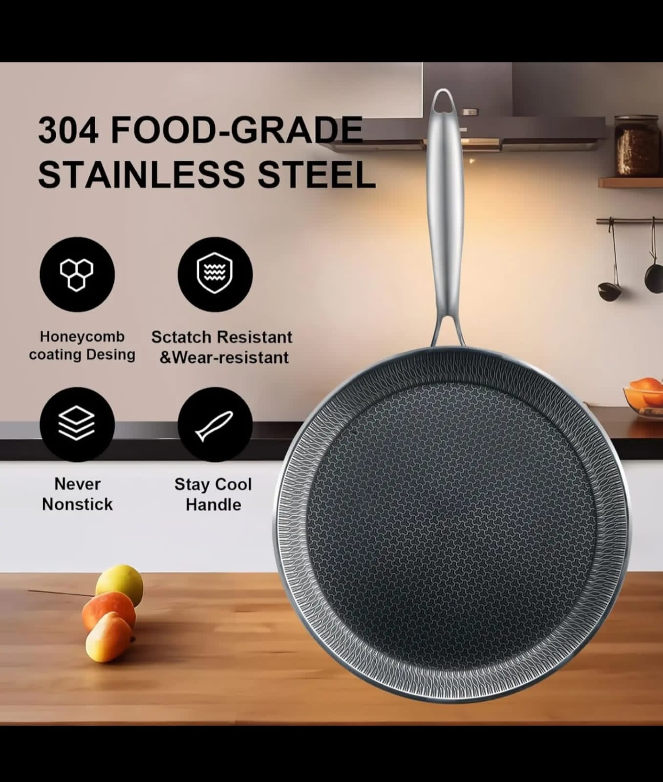 Flat Skillet Griddle Pan for Pancakes / Chapati/ Eggs / Pizza