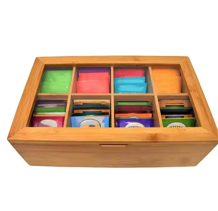 6 slots Bamboo wooden TEABAG ORGANISER
*✅Water resistant and moisture proof..*