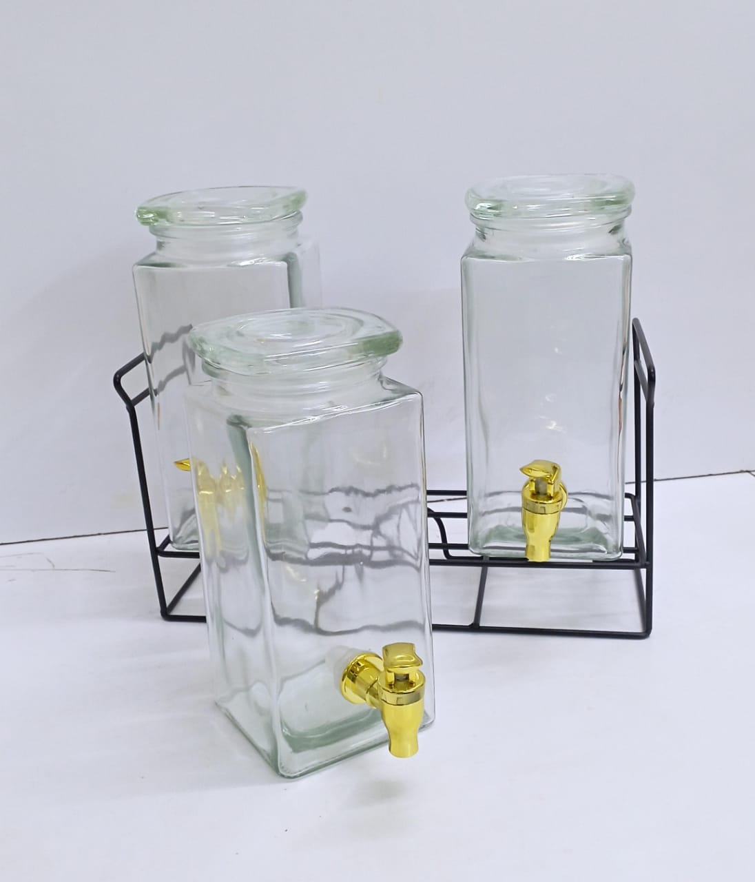 Metallic stand Triple Juice dispenser