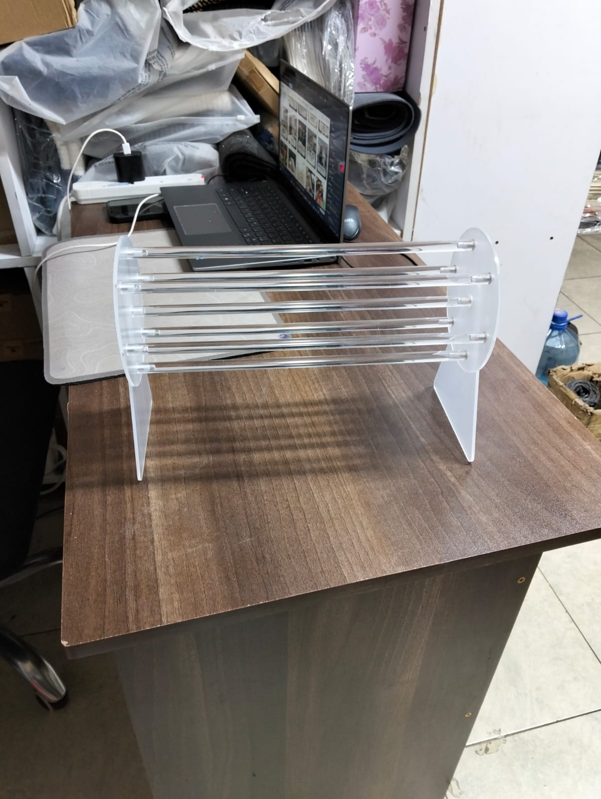 360°Rotating Acrylic Headband Holder/Claw clip Organizer