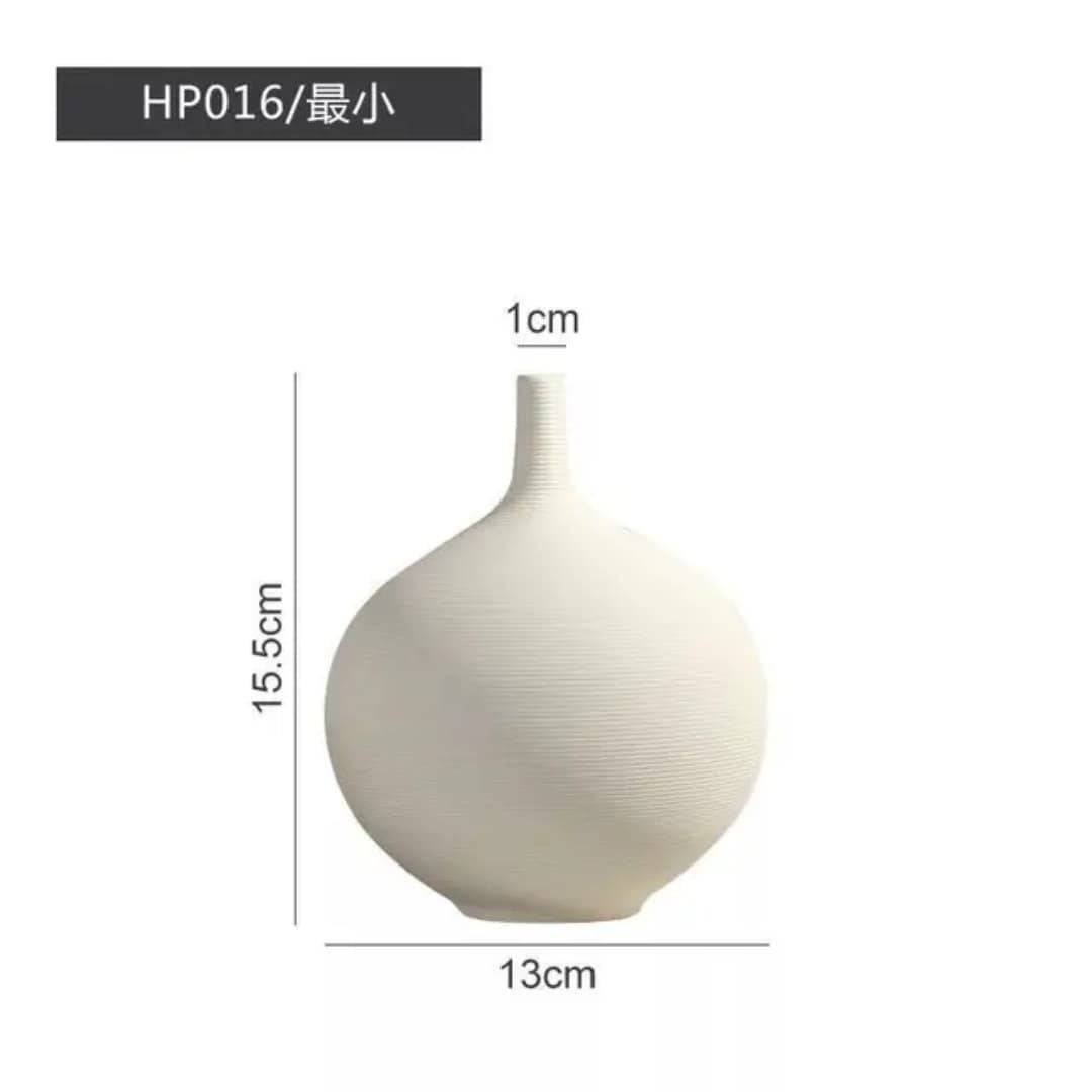 Minimalist In Style Modern Nordic Home Decoration Round Shape Porcelain Flower Vase