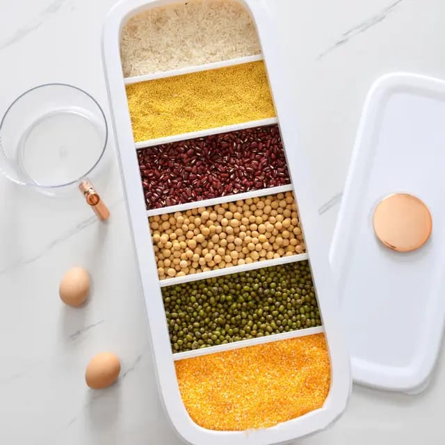 Acrylic Partitioned Rice/Cereal Dispense