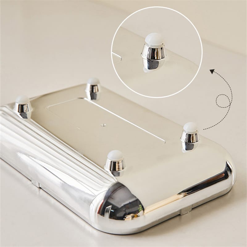 Metallic serviette holder