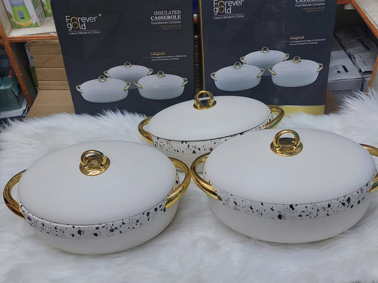 Insulated Casserole Marble hot pot.
