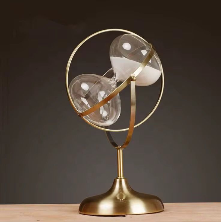 Brass vintage Hourglass sandtimer Sandglass Hour Glass.