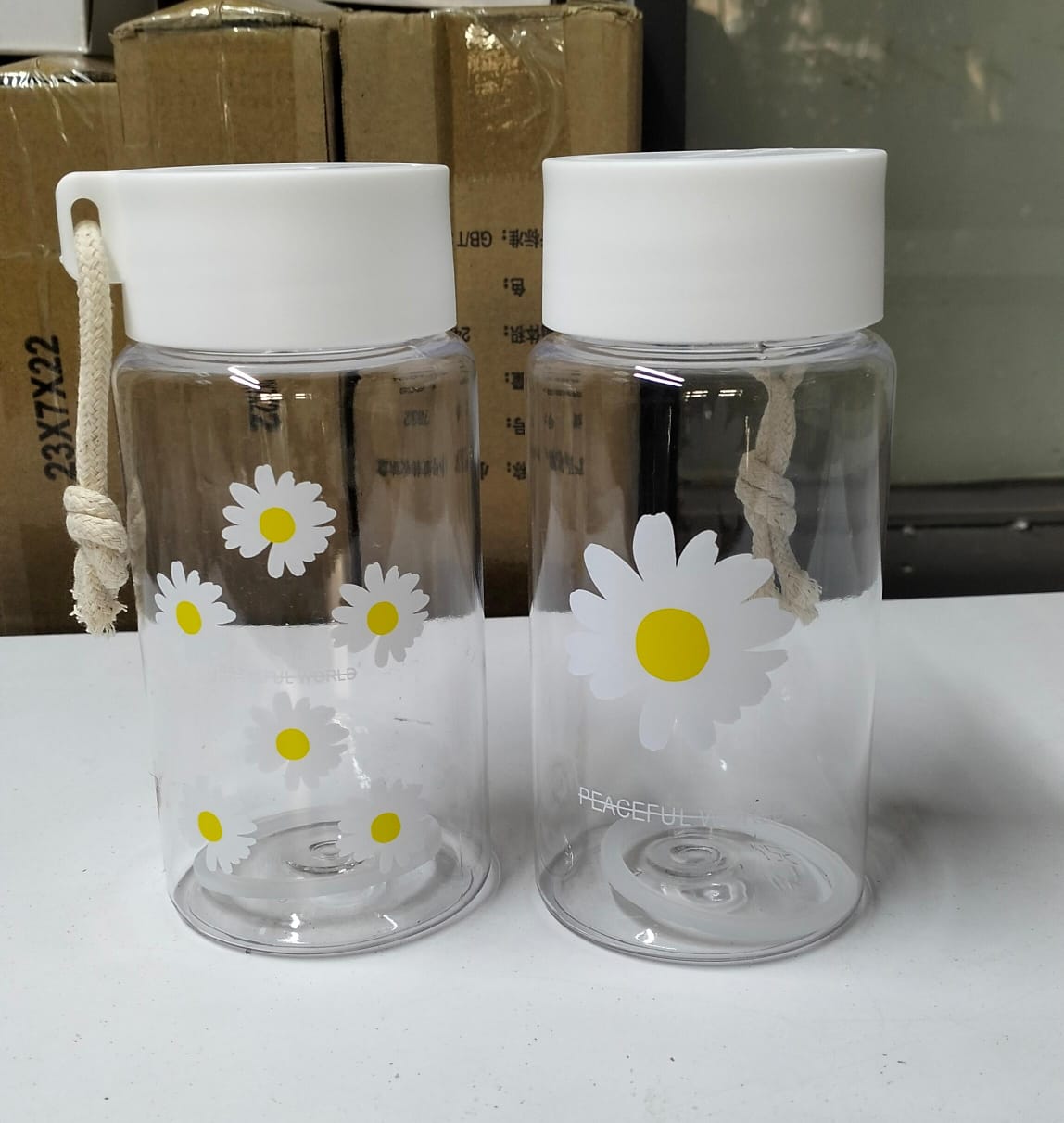 Cute transparent water bottles