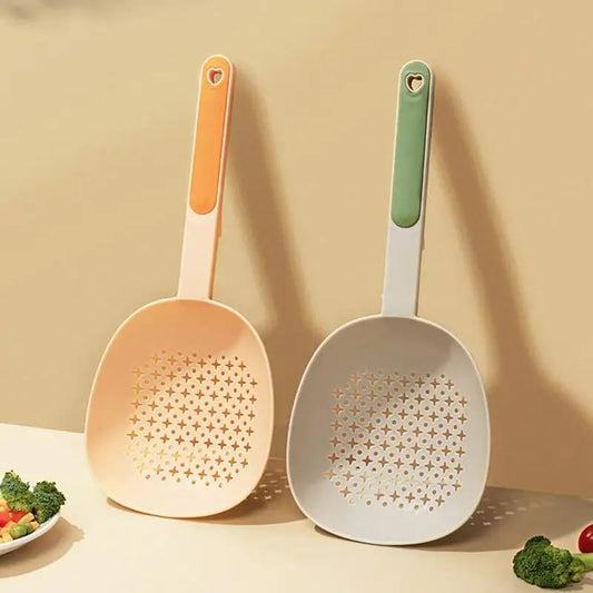 kitchen big colander noodles spaghetti fruit cleaning drain long handle high temperature resistant big spoon