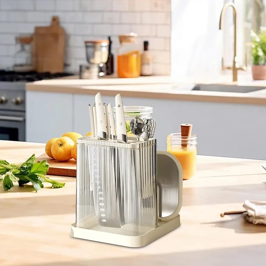 *Multifunctional cutlery organizer with chopping board holder and knife organizer