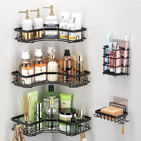 5 pcs set triangular shower caddy