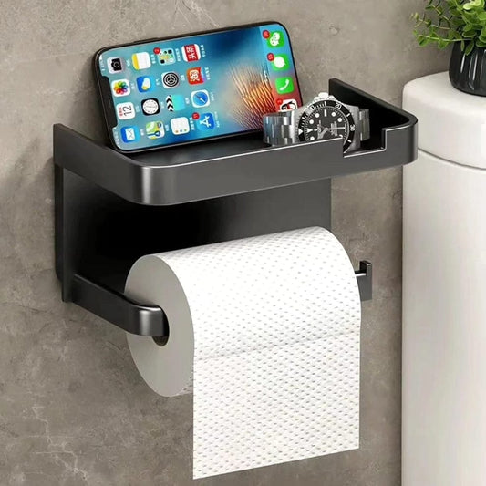 Wall mounted tissue rack