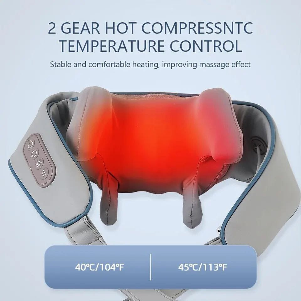 Cordless neck and back massager