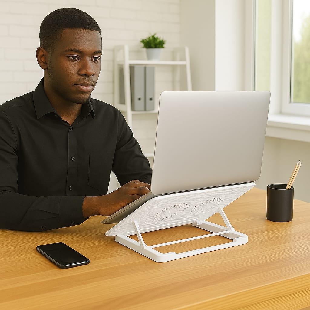 Adjustable laptop cooling pad