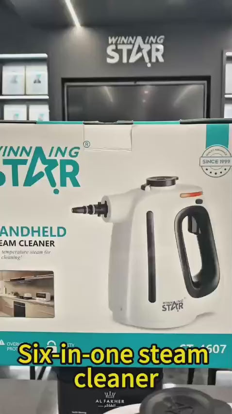 1350W Handheld Steam Cleaner with 15-Piece Accessories (Including Mop) and 18.6 fl oz Tank, 3 Bar Dirt-Free Steamer for Floors, Cars, Upholstery, and Multi-Surface Home Cleaning