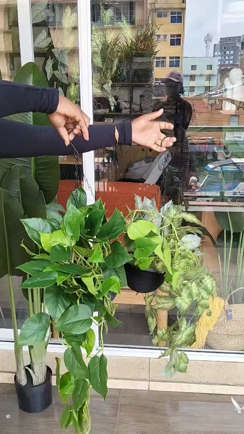 Artificial Hanging Plant With Vases