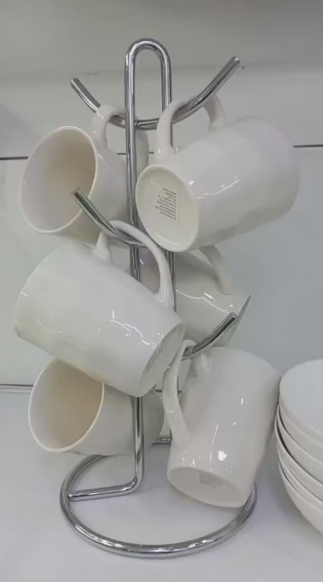 24pcs white themed  dinner set