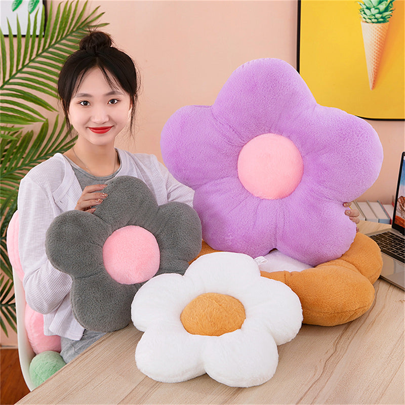 Sunflower-Shaped Throw Pillow