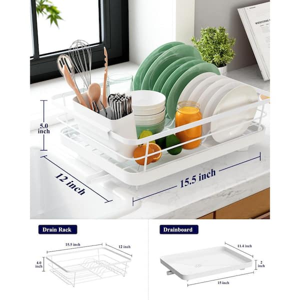 All in 1 single layer over the sink kitchen rack dish drainer