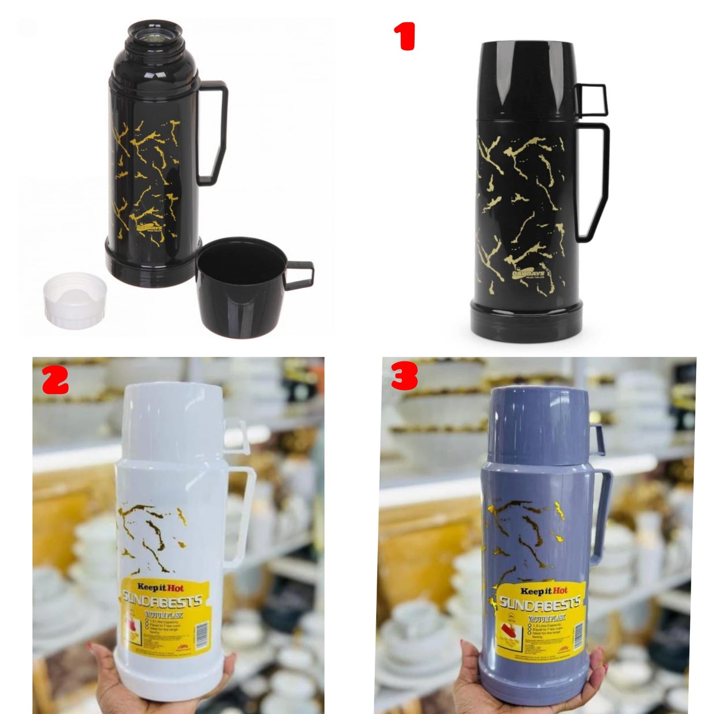 1ltr marble breakable flask