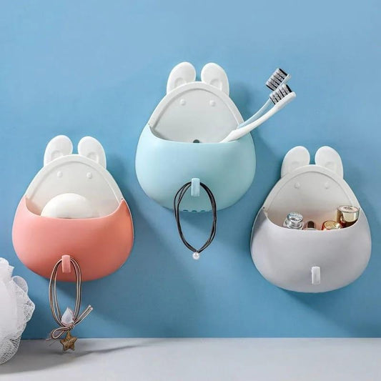 Wall mount seamless toothbrush holder