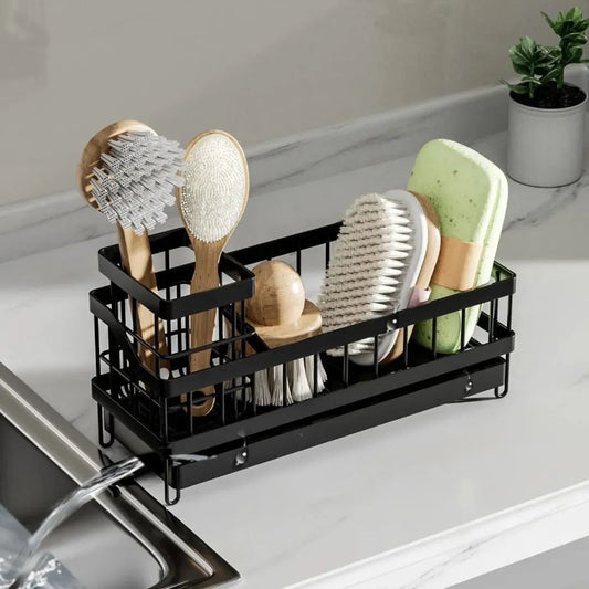 Sink Caddy with Water Draining Tray/Multifunctional Sink Sponge Detergent storage Rack