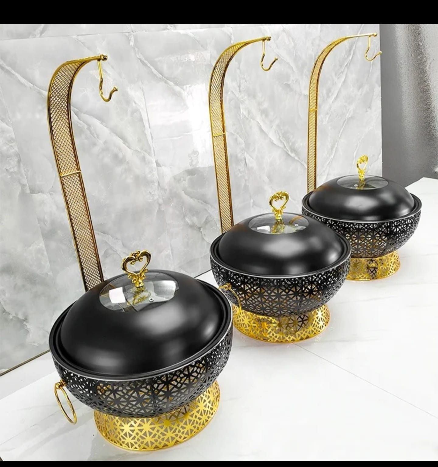 8.OL Round Chaffing Dish Hanging Buffet Food warmer.