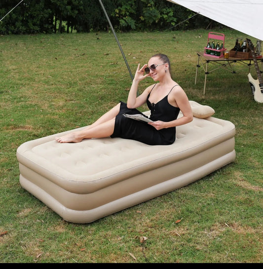 Self Inflating Air Bed with Built in Pump & 1 Pillow