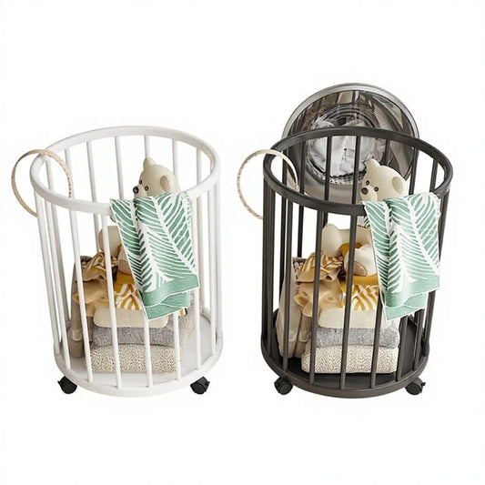 New design multifunctional dirty clothes storage basket with metal frames