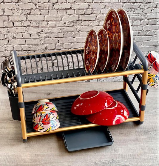 2 Tier Dish Drying Rack for Kitchen counter