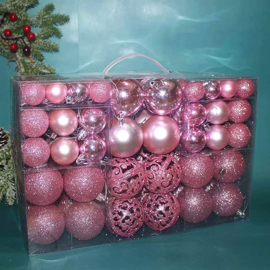 100pcs Christmas tree decor balls Set