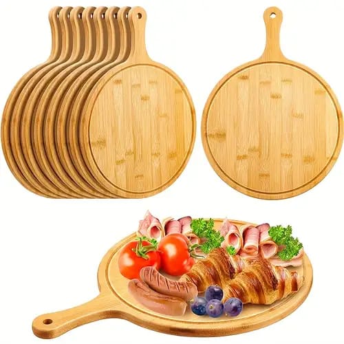 Bamboo pizza board plate