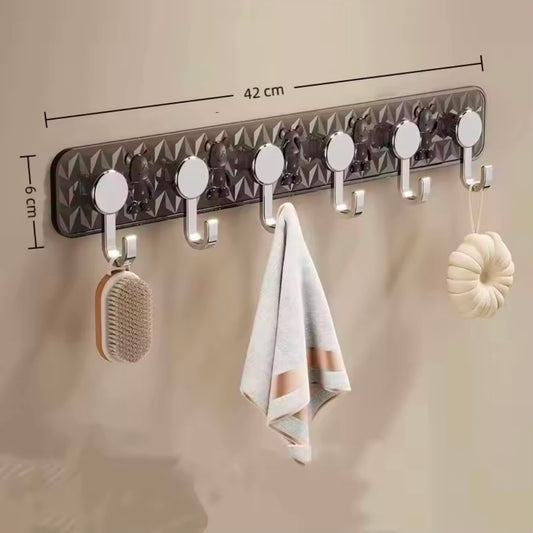 Strong wall-Mounted Hook Rack (6 Hooks