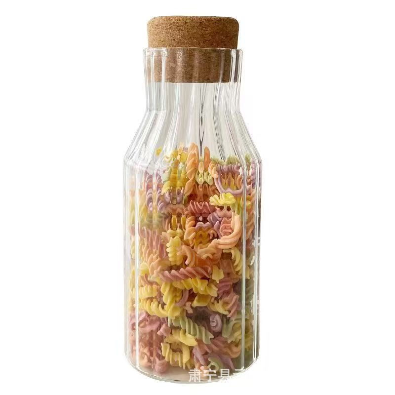 Multi-purpose Modern Household Borosilicate Glass Storage Jar with Acacia wooden cork Lid
Clear Ribbed glass Storage for Beverages/ water