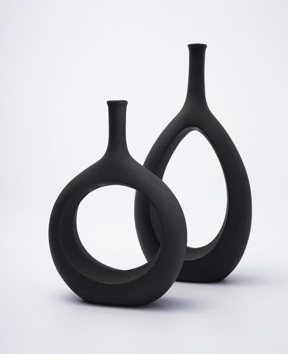 2 in1 Ceramic Bottle Flower Vase Decor