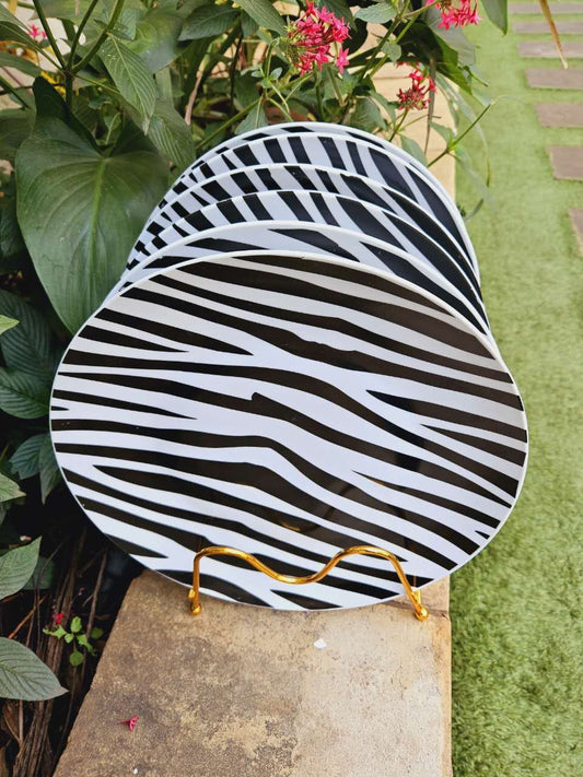 Zebra plates print