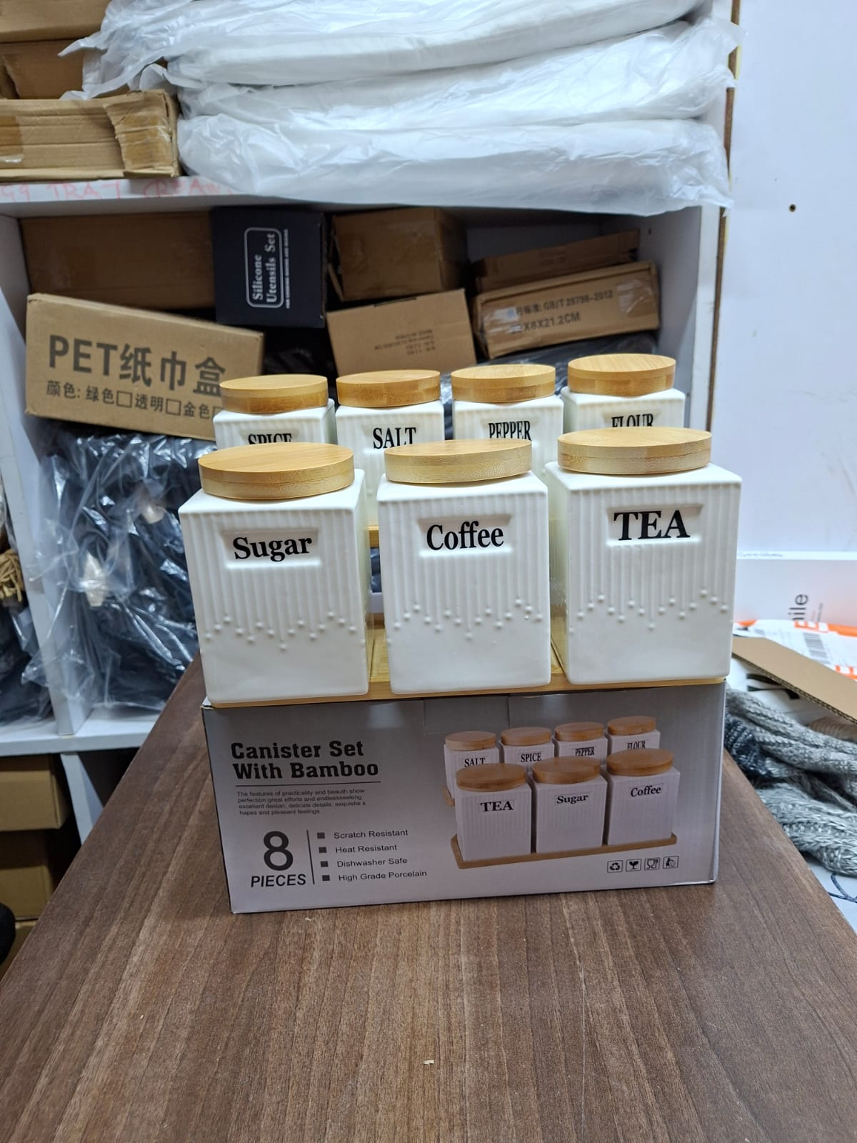 8pcs Ceramic Canister Set